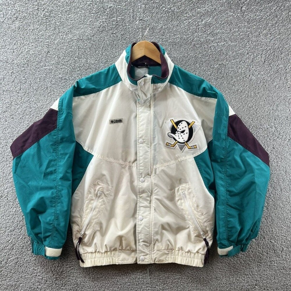 Columbia Anaheim Mighty Ducks NHL Hockey Vintage Windbreaker Jacket